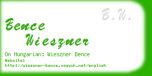 bence wieszner business card